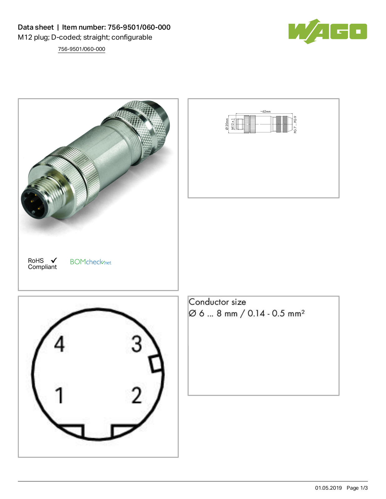 Wago 756-9501/060-000 Data Sheet