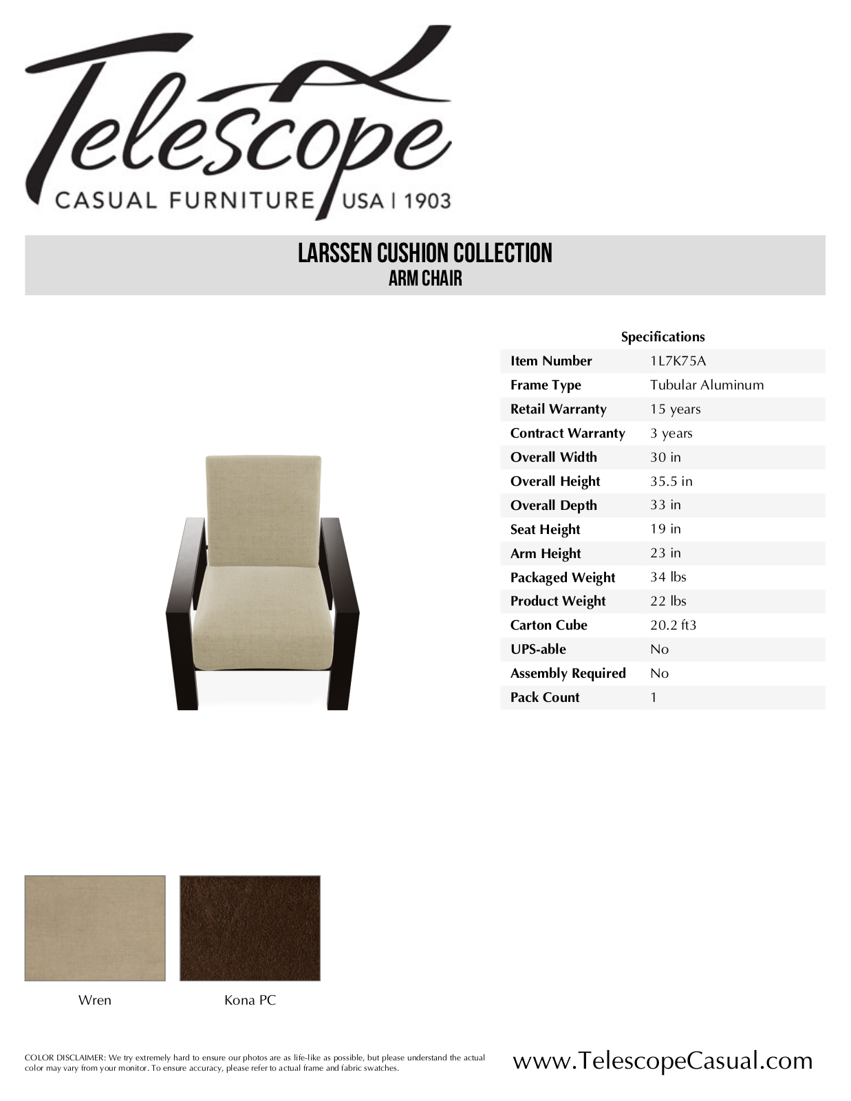 Telescope Casual TE3076 Specifications - ManualMachine.com