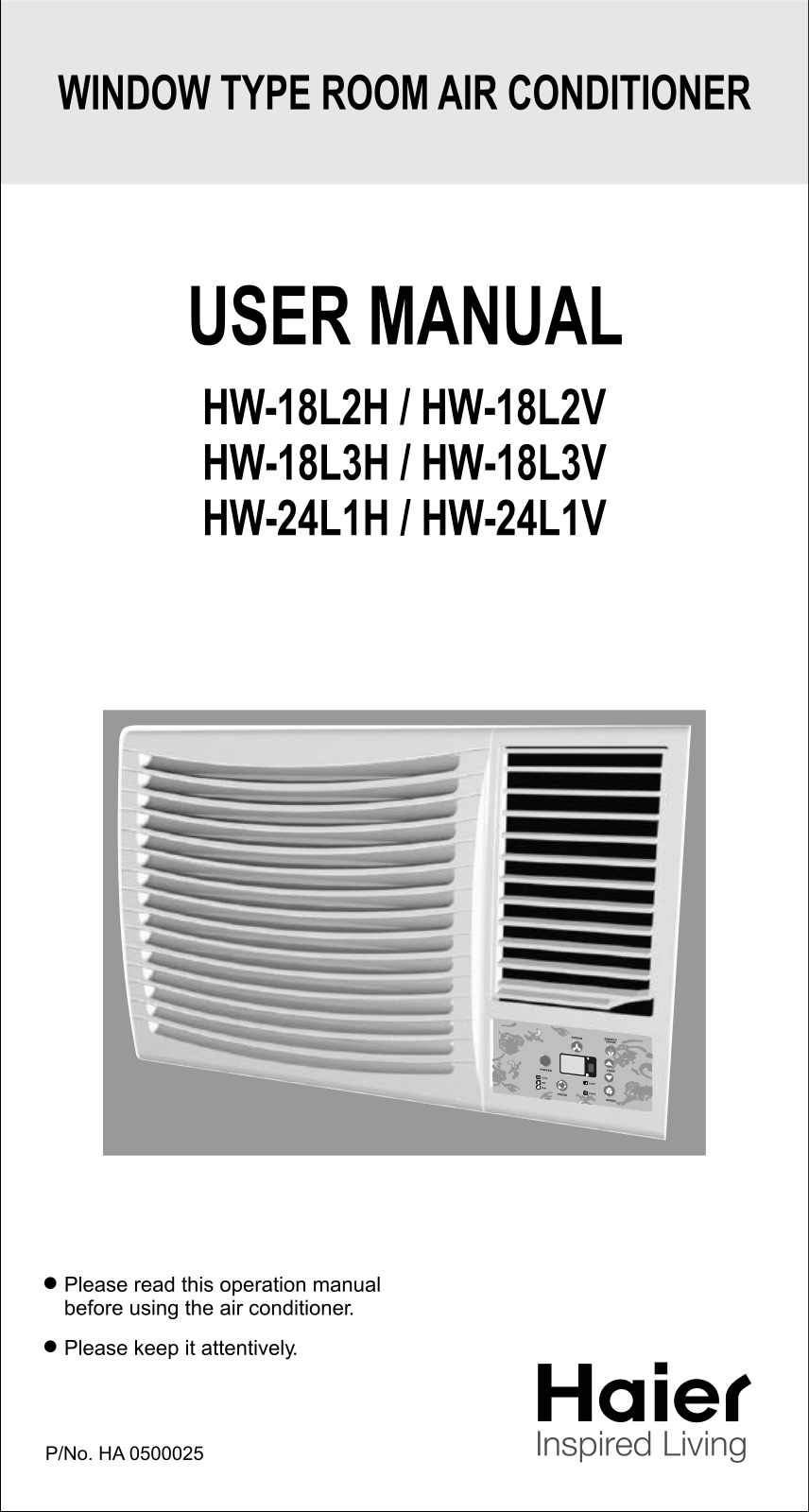 Haier HW-18L3H, HW-18L2H, HW-24L1H, HW-18L2V, HW-18L3V User Manual