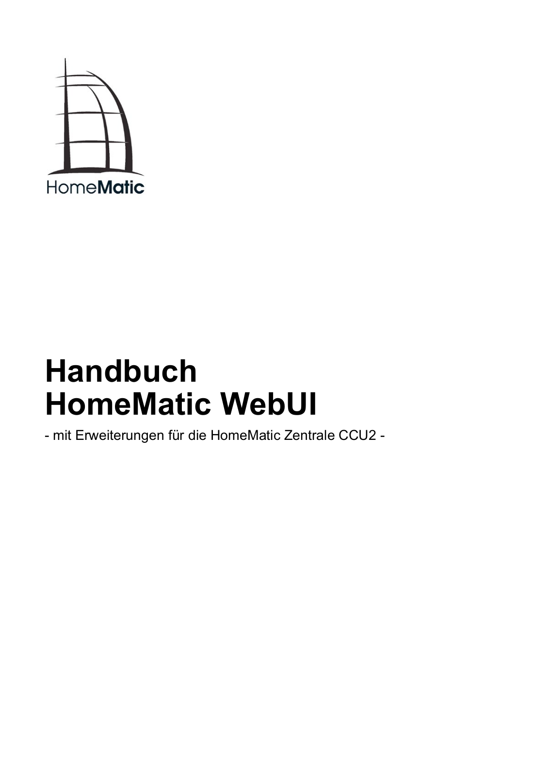 Homematic WebUI Assembly Instructions