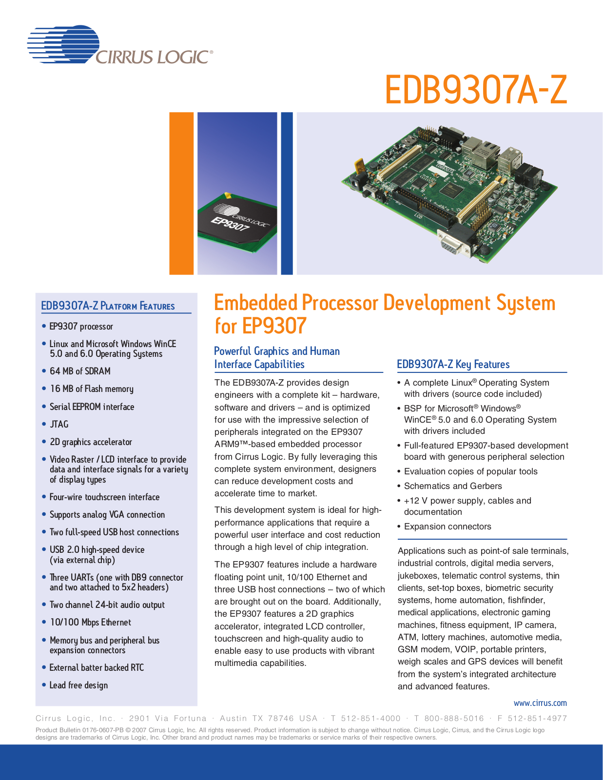 CIRRUS LOGIC EDB9307A-Z Service Manual