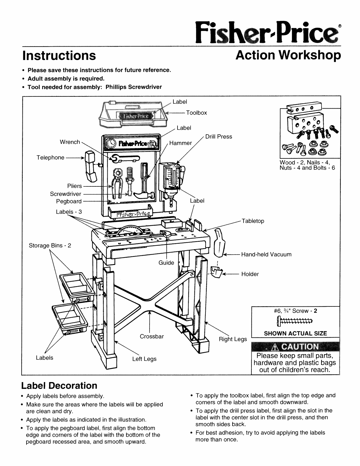 Fisher-Price 77199 Instruction Sheet