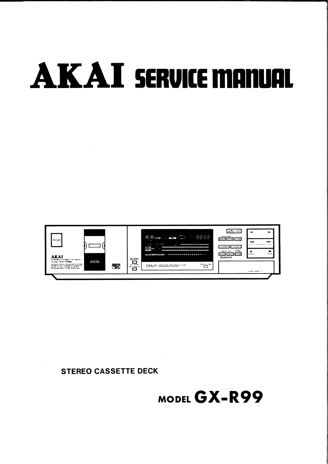 Akai GXR-99 Service manual