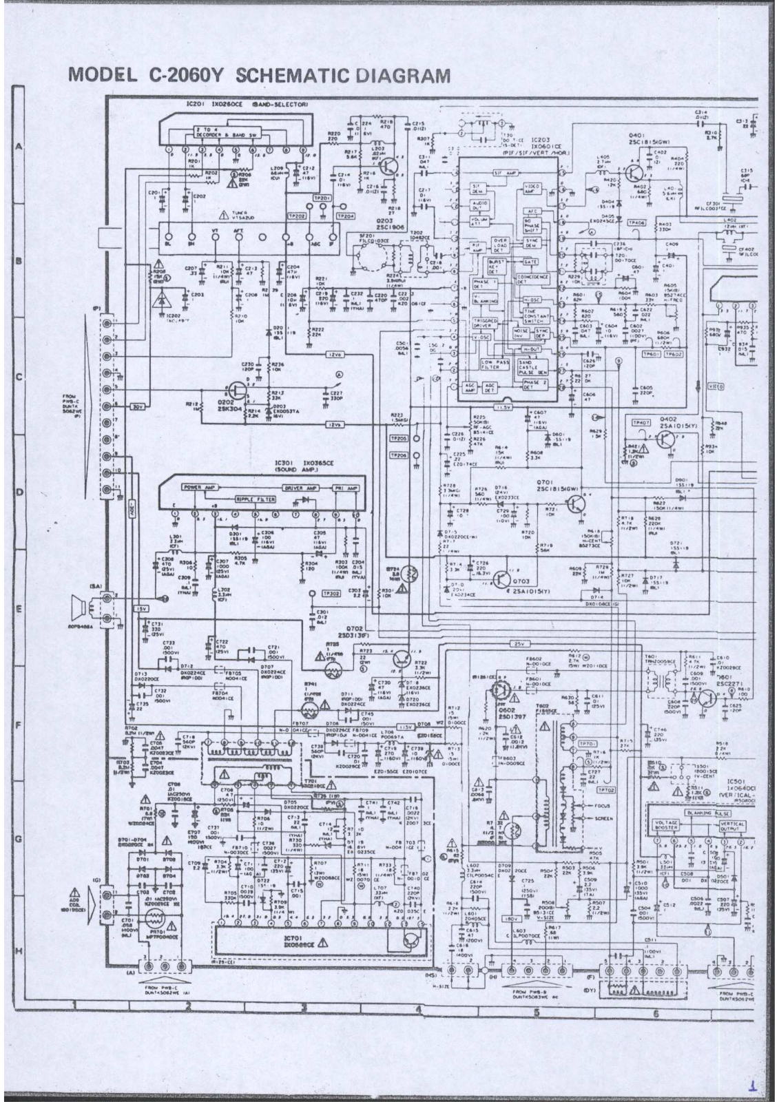 SHARP C 2070y, C 2060Y Diagram