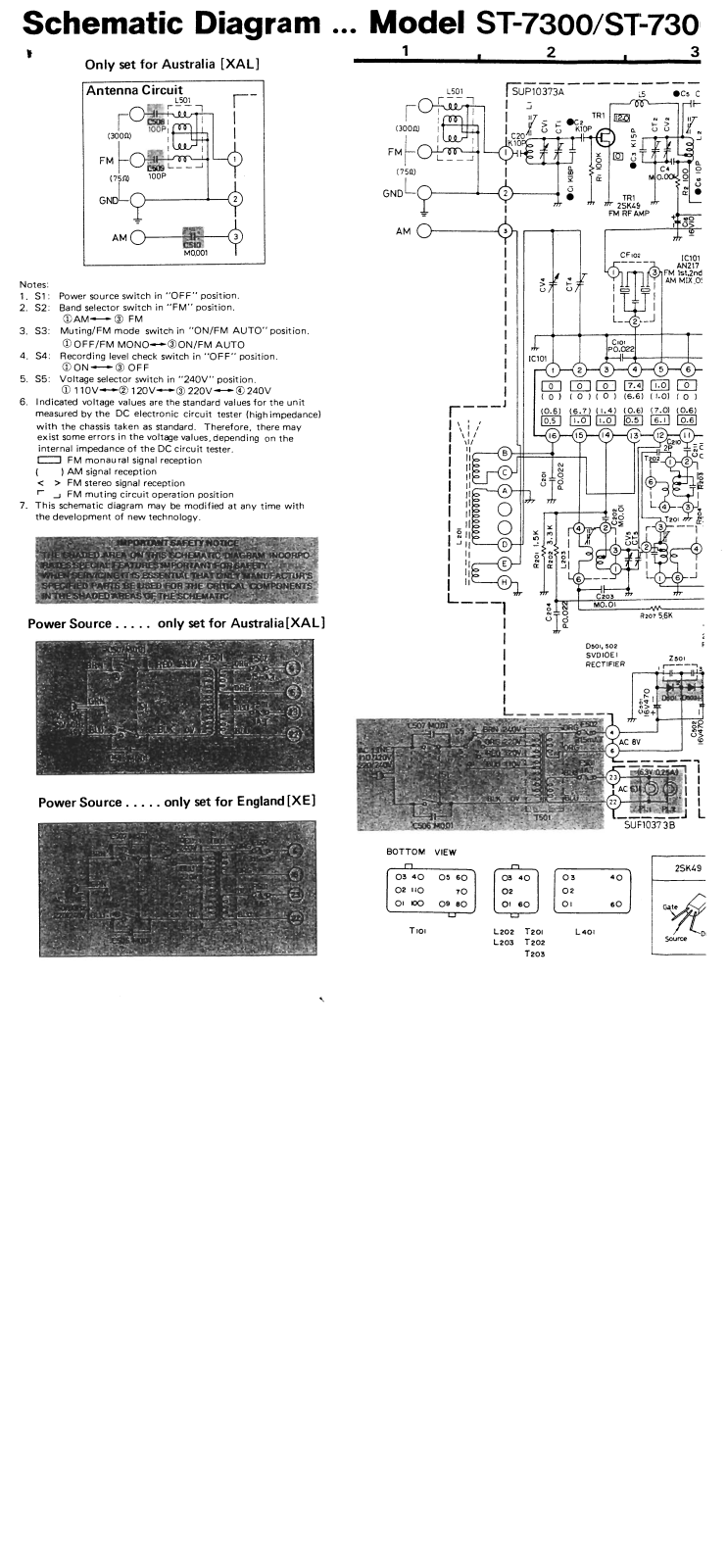 Technics ST-7300 Schematic
