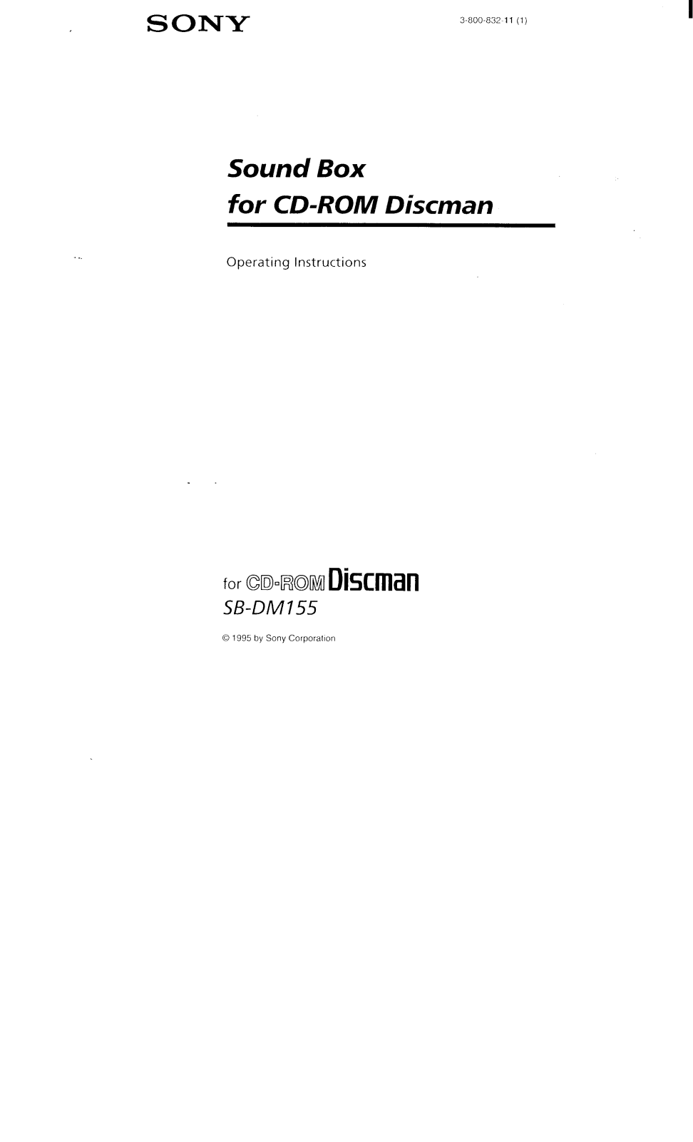 Sony SBDM155 User Manual