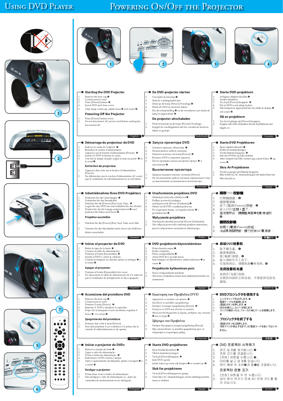 Optoma DV11 Quick Start Guide