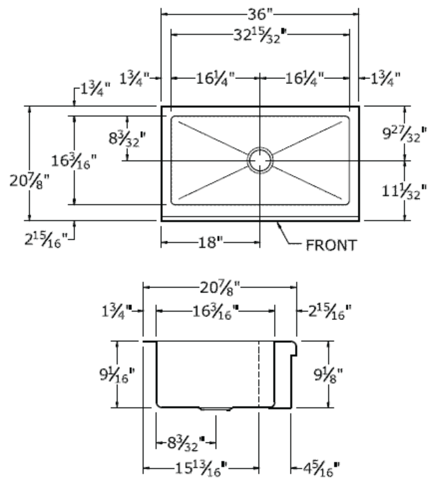 Franke FKX1163 Dimensions - ManualMachine.com