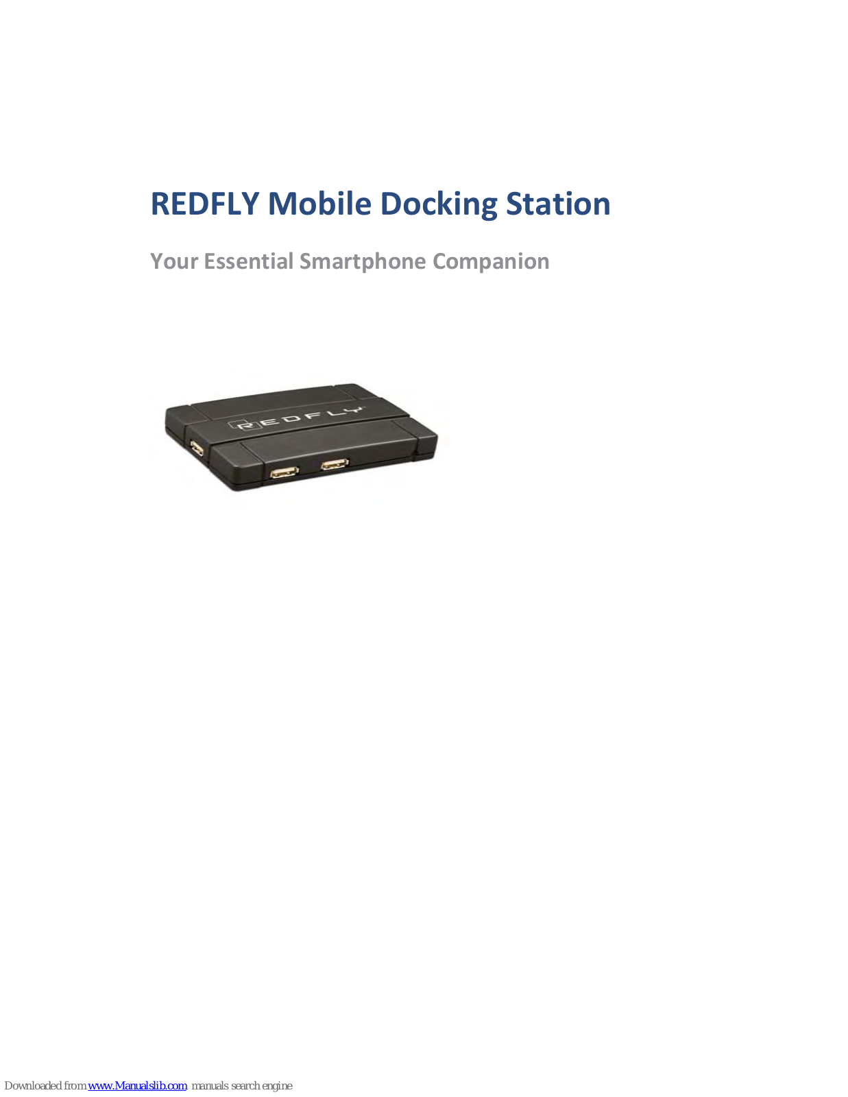 Celio Redfly mobile dock User Manual - ManualMachine.com