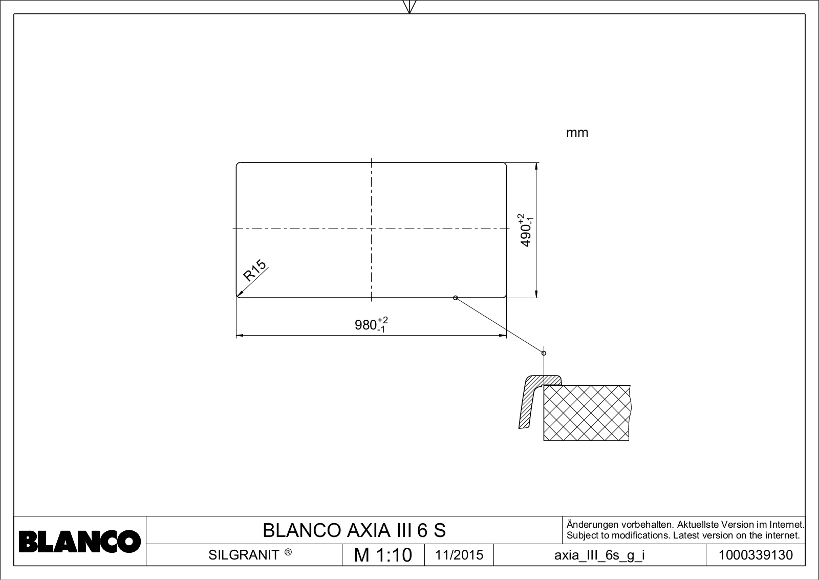 Blanco AXIA III 6 S User Manual