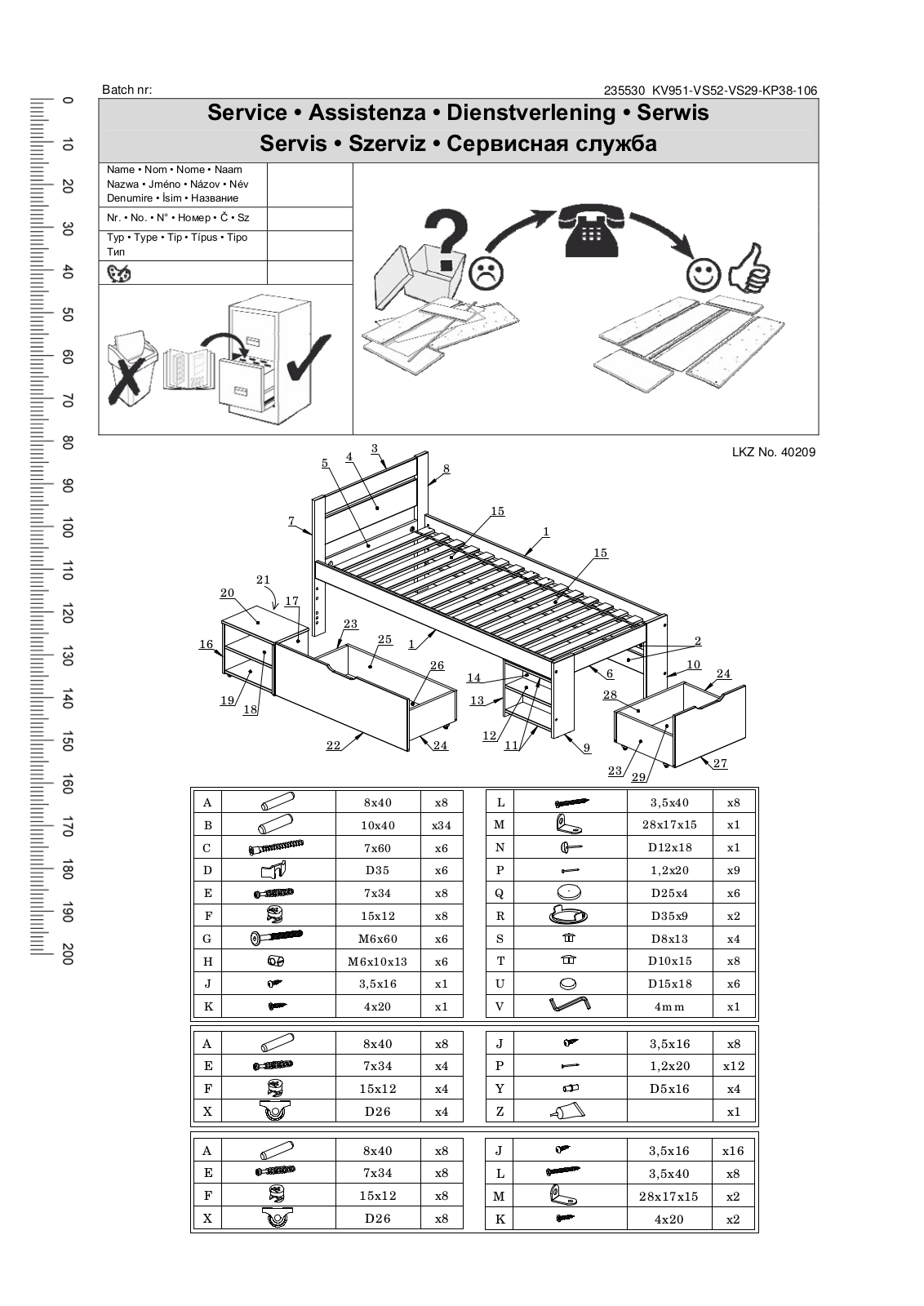 Home affaire Hannes Assembly instructions