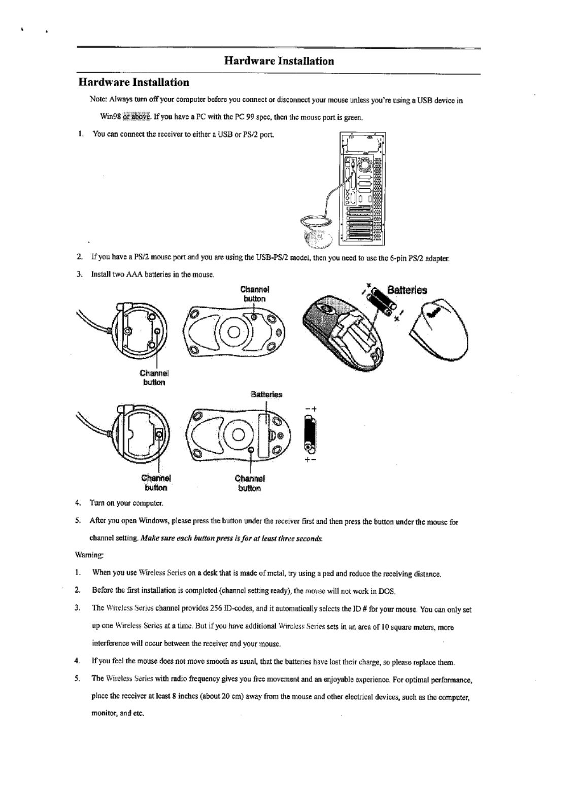 KYE SYSTEMS GMZGE User Manual