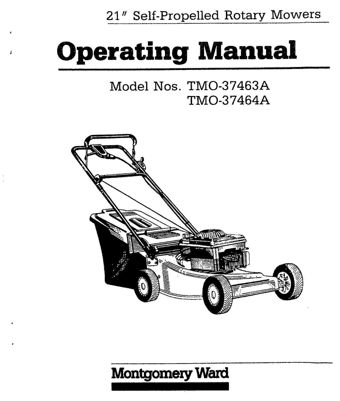 MTD TMO-37464A, TMO-37463A User Manual