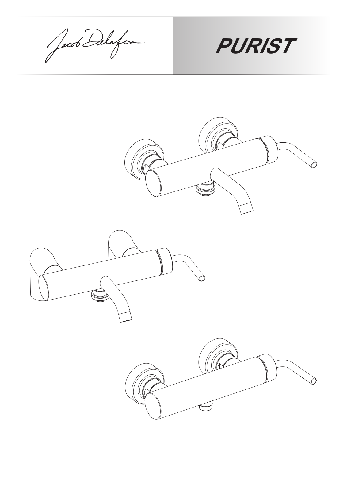 Jacob Delafon PURIST E14590-4A-CP, PURIST E14500-4A-CP Assembly guide