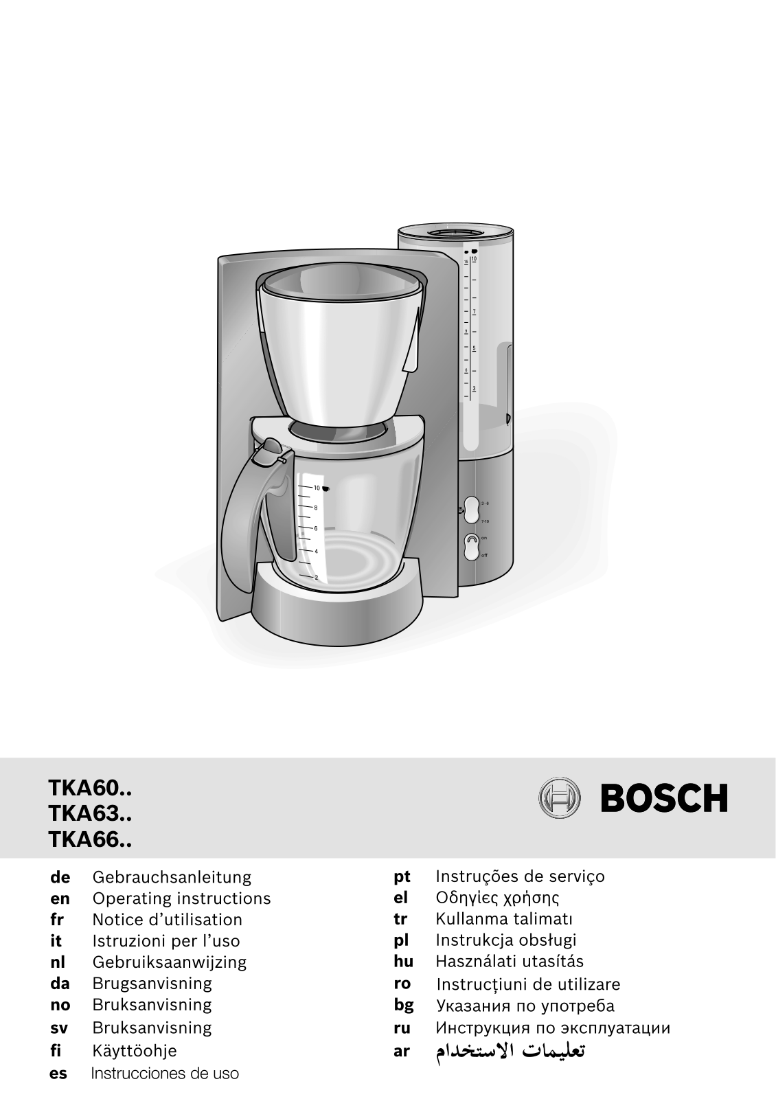 Bosch TKA 6300 User manual