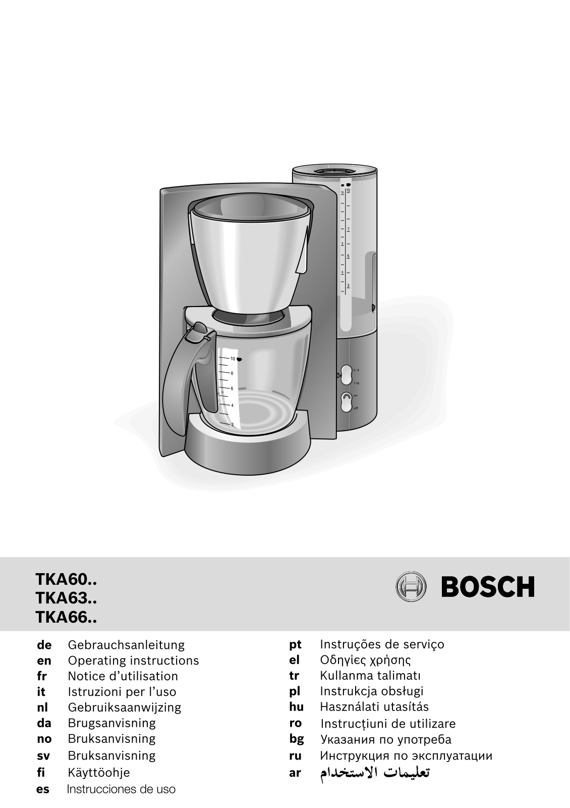 Bosch TKA 6300 User manual