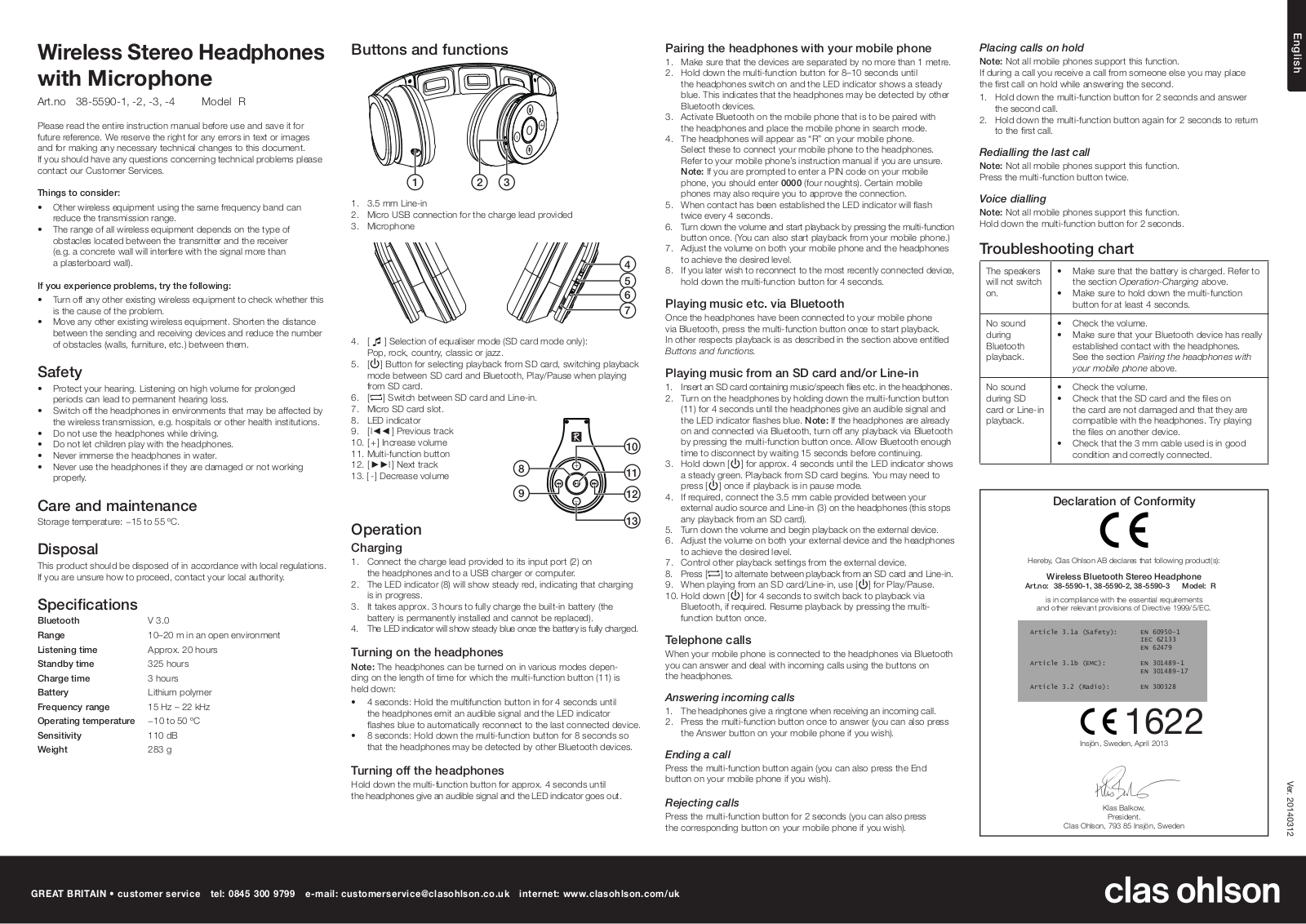 Clas Ohlson R User Manual