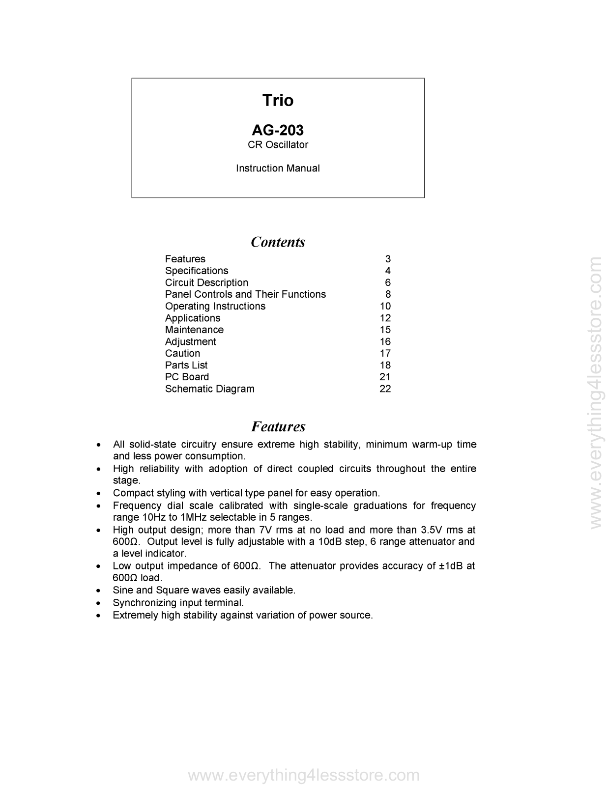 Kenwood ag-203cr User Manual