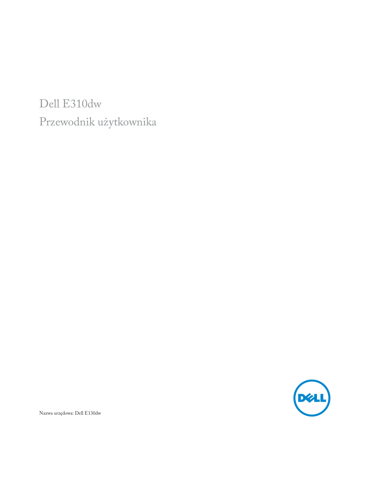 Dell E310dw User Manual