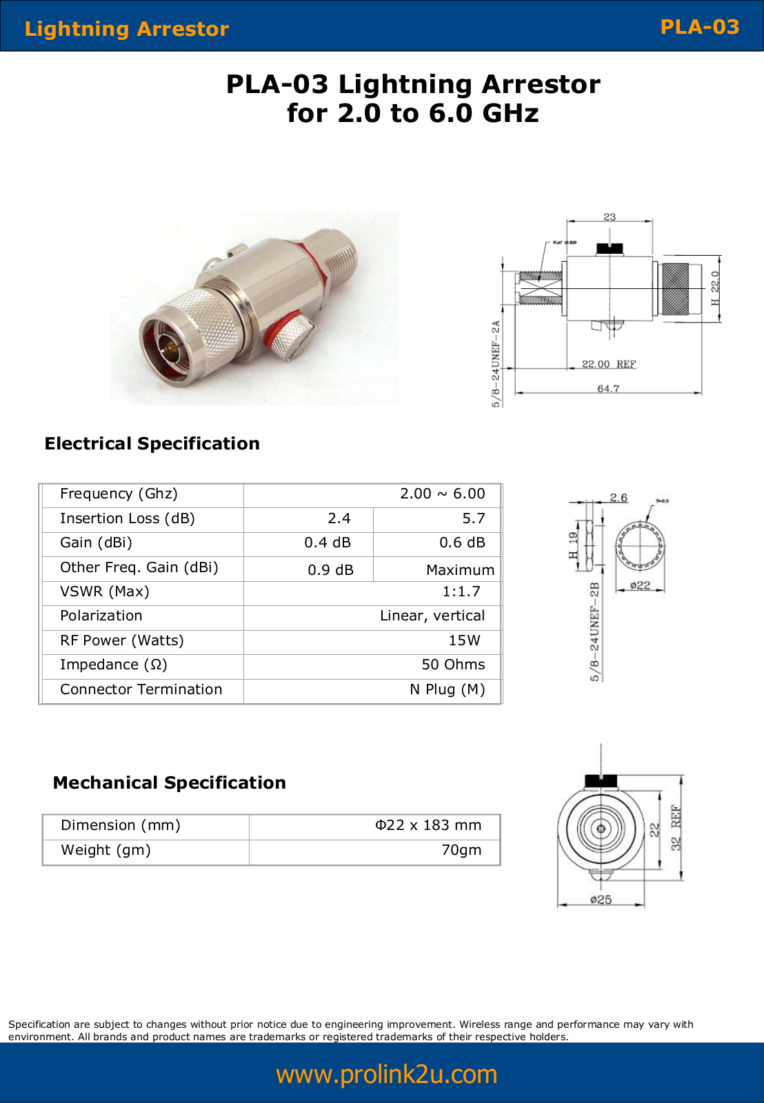 PROLiNK PLA-03 User Manual