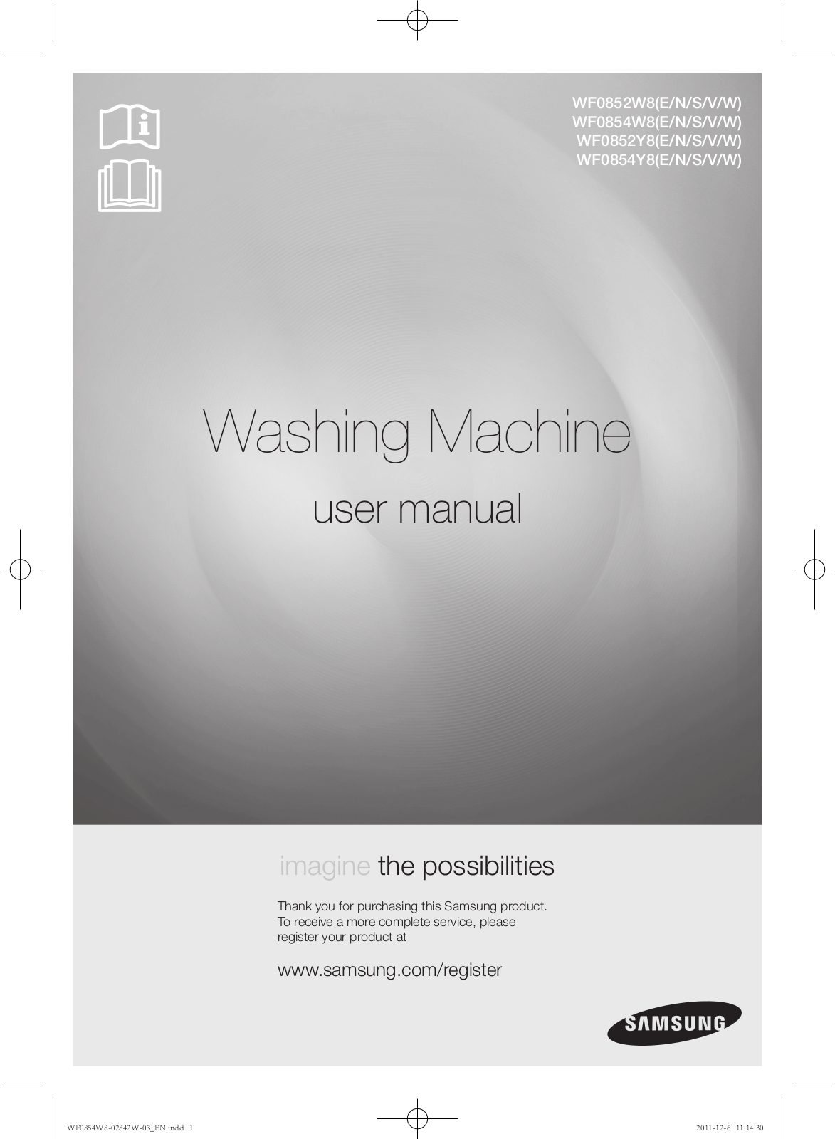 Samsung WF0854W8E1 Operating Instructions