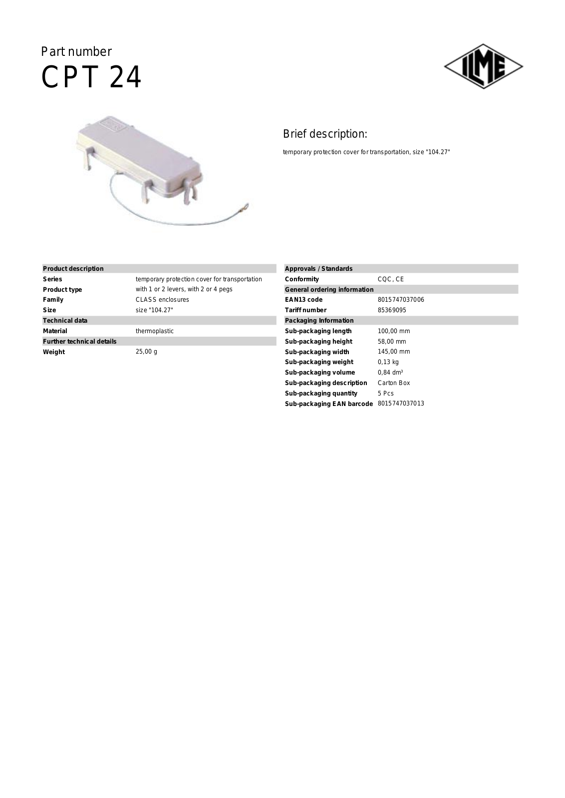 ILME CPT-24 Data Sheet