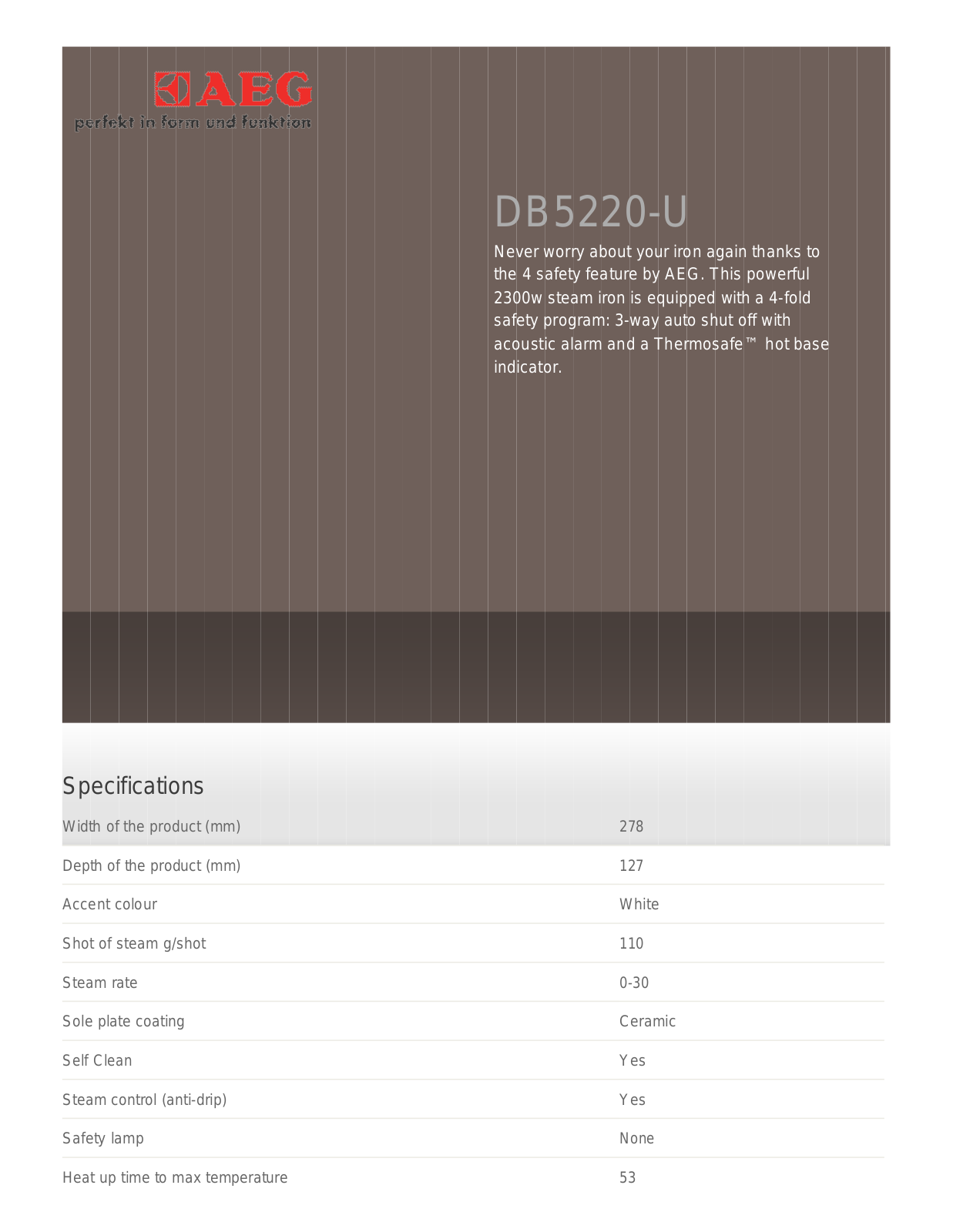 AEG DB6146GR-U User Manual