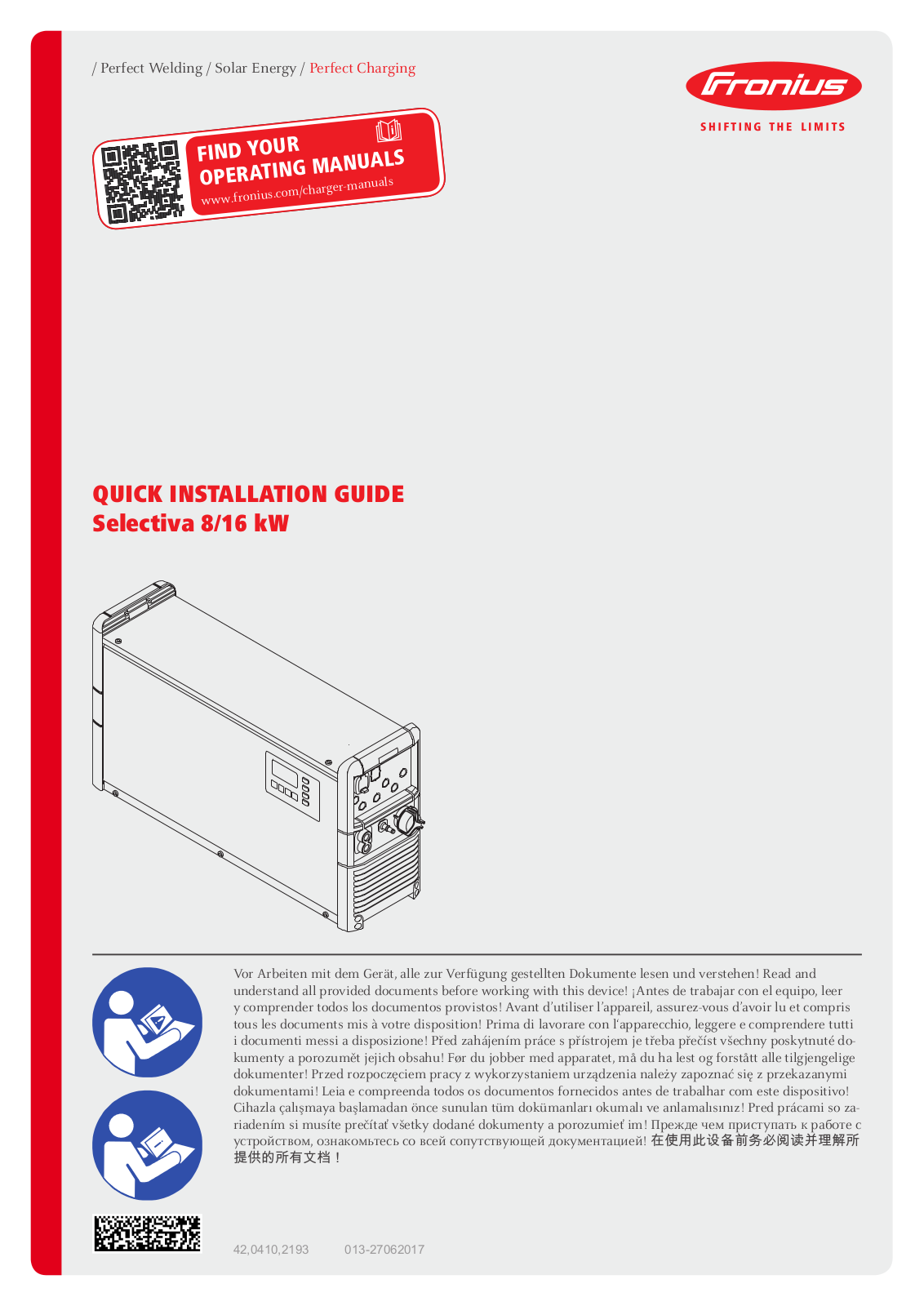 Fronius Selectiva 8/16 kW Quick Guide - ManualMachine.com