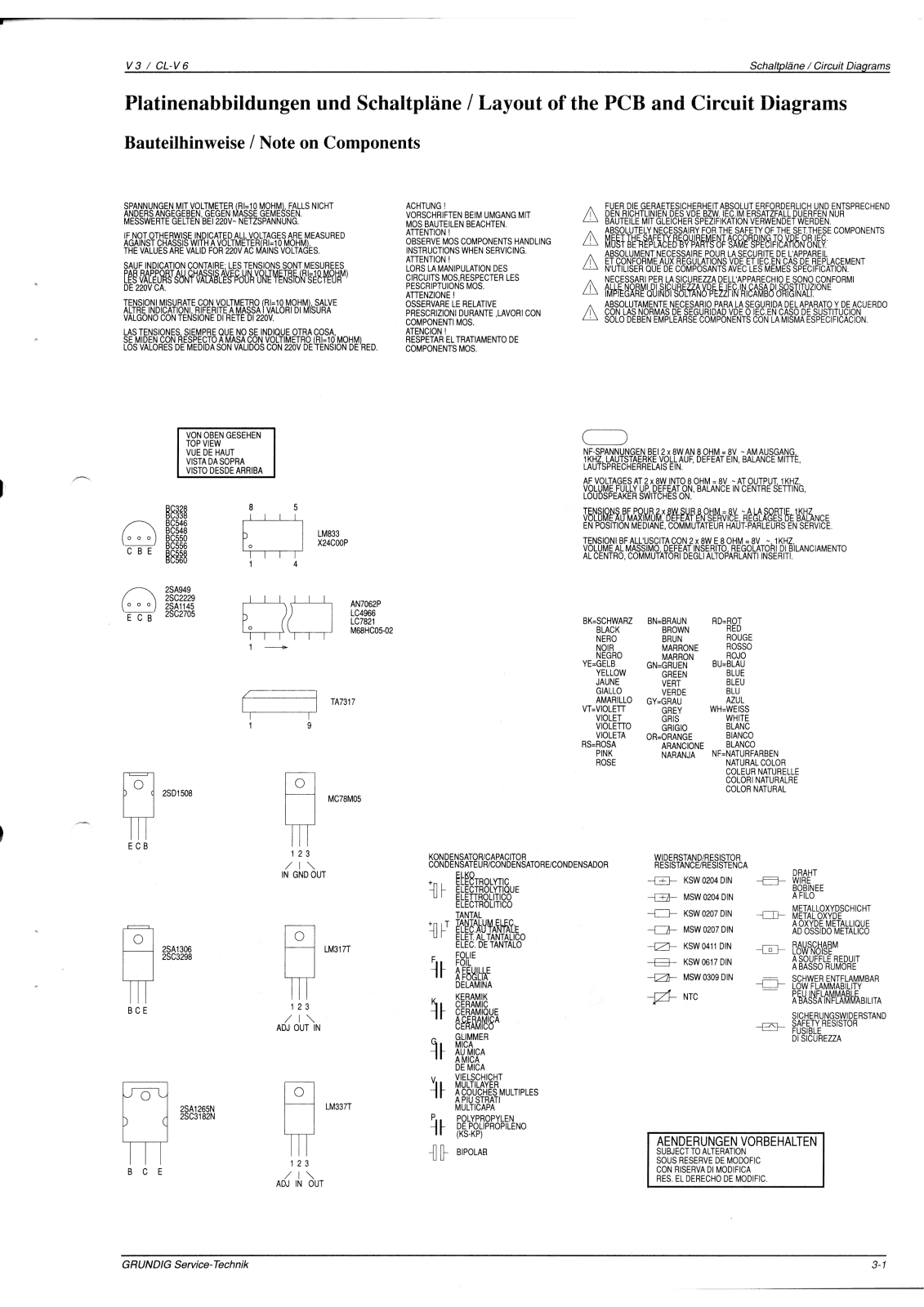 Grundig V3 Schematic