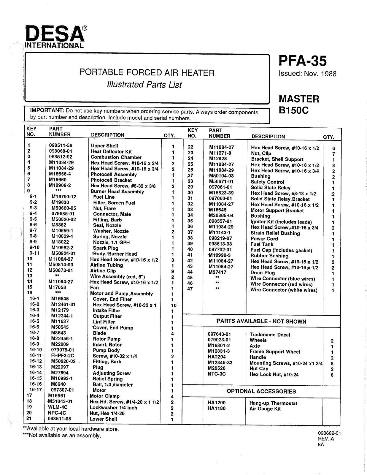 Desa Tech B150C Owner's Manual