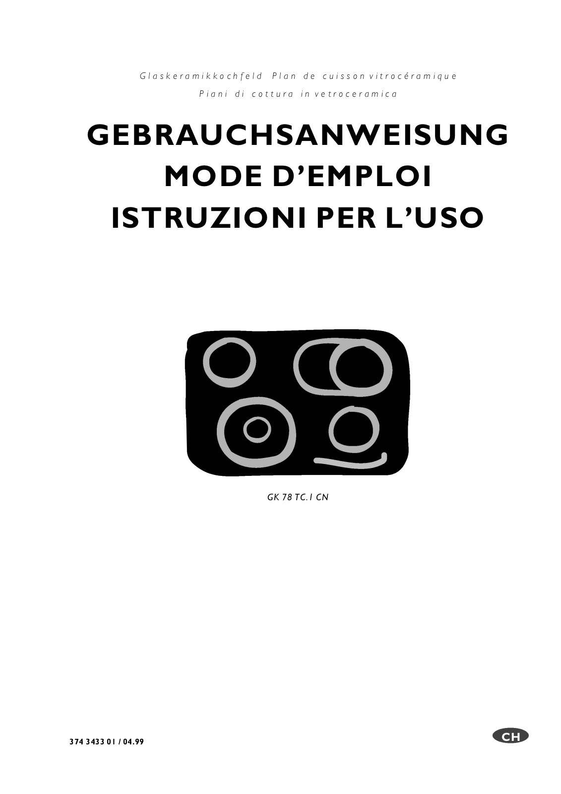 electrolux GK78TC.1CN User Manual