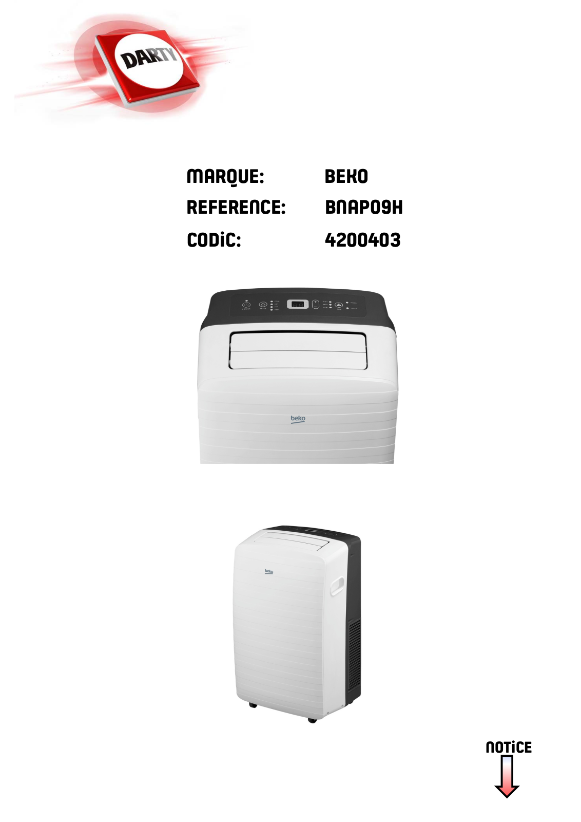 Beko BNAP series, BNP series User manual