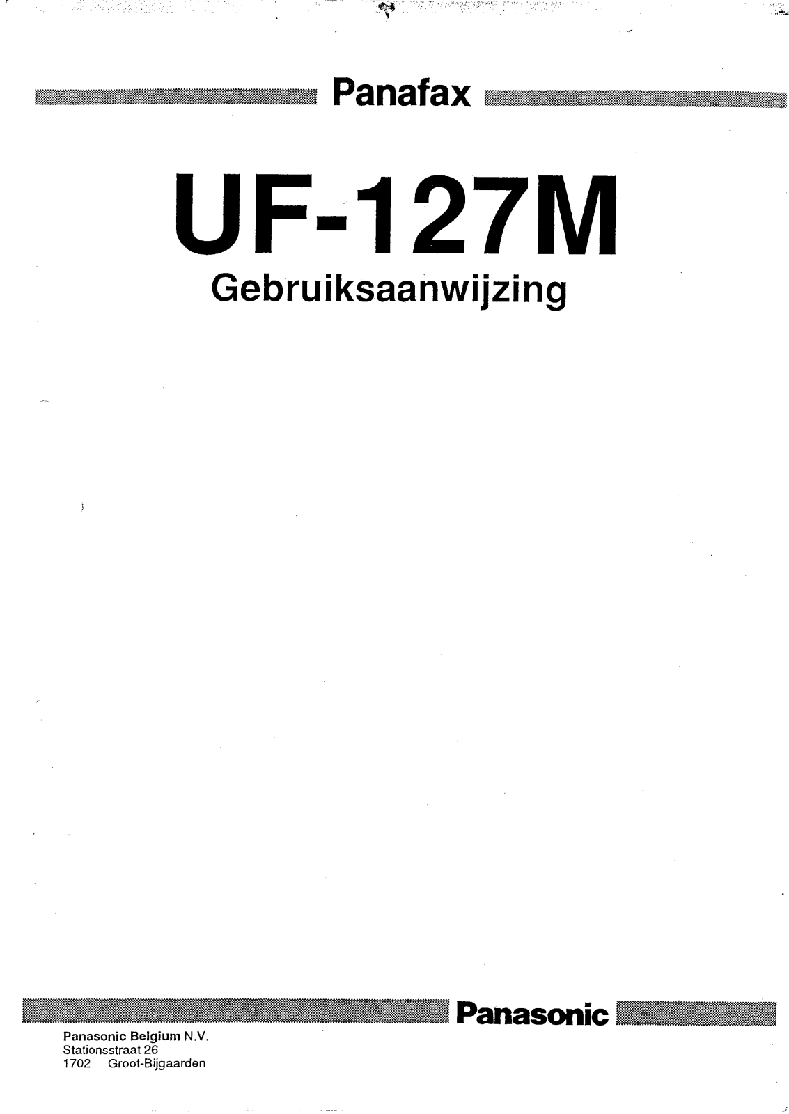 Panasonic UF-127 User Manual