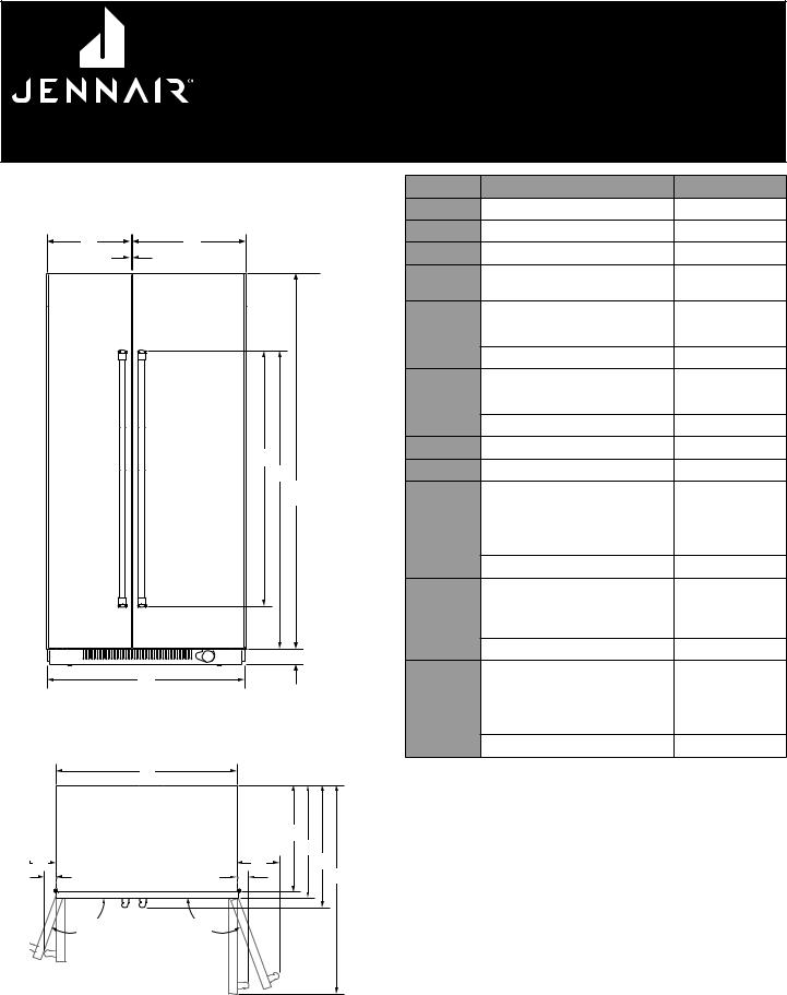 Jenn-Air JBSFS48NHL Dimension Guide