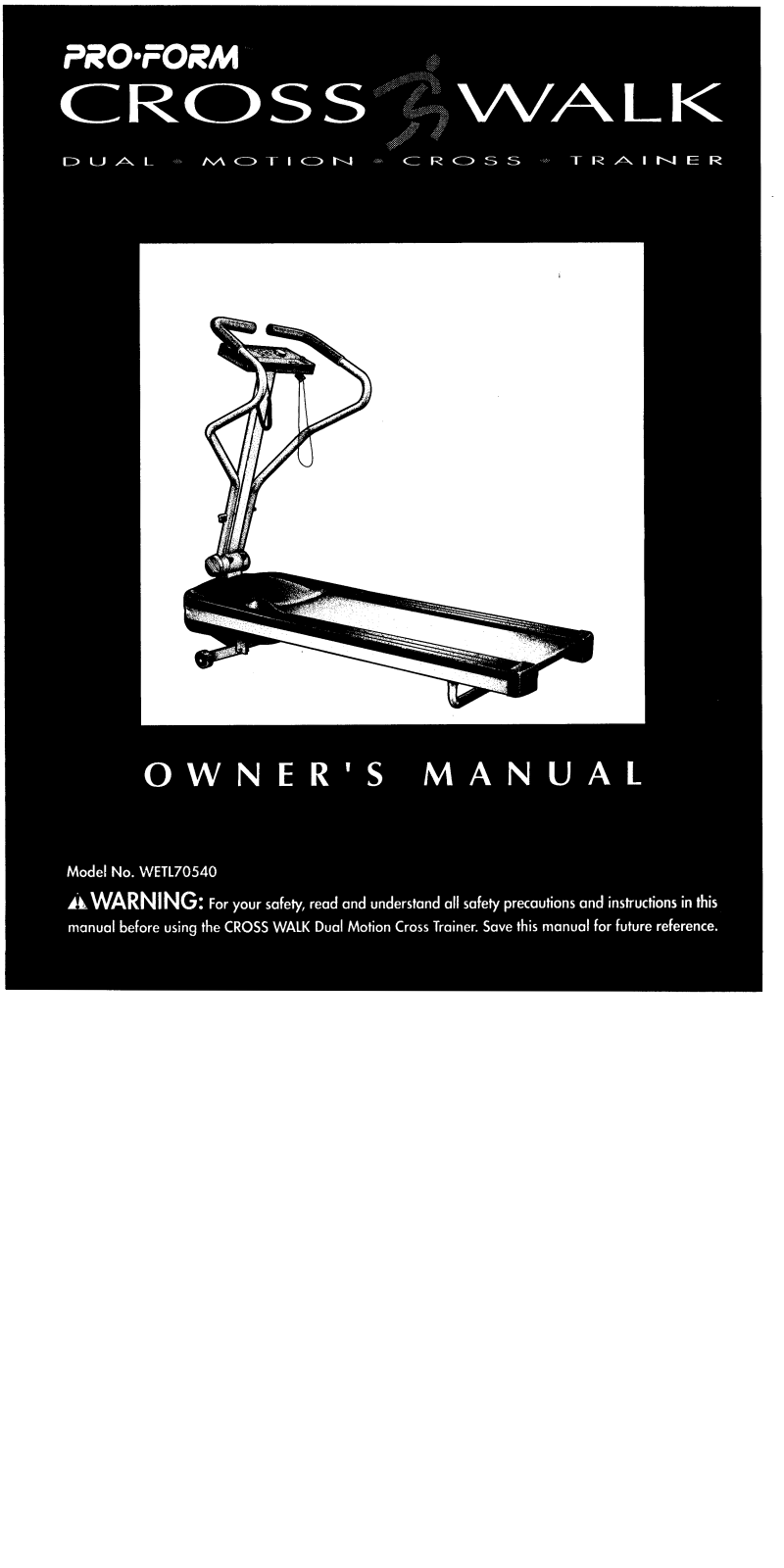 Weslo WETL70540 Owner's Manual