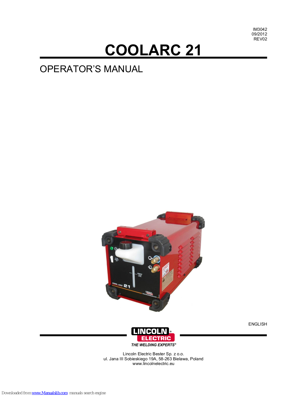 Lincoln Electric COOARC 21 Operator's Manual