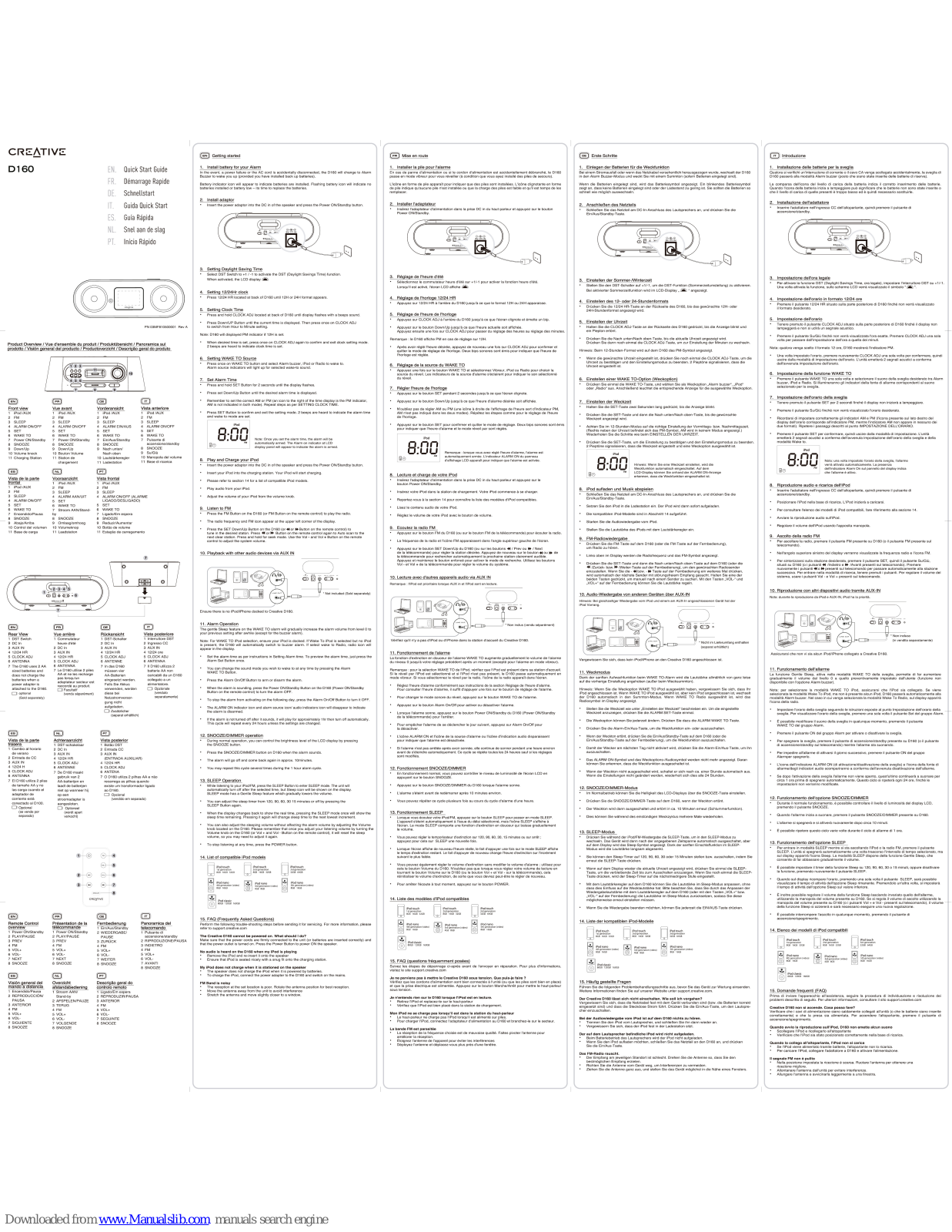 Creative D160 Quick Start Manual