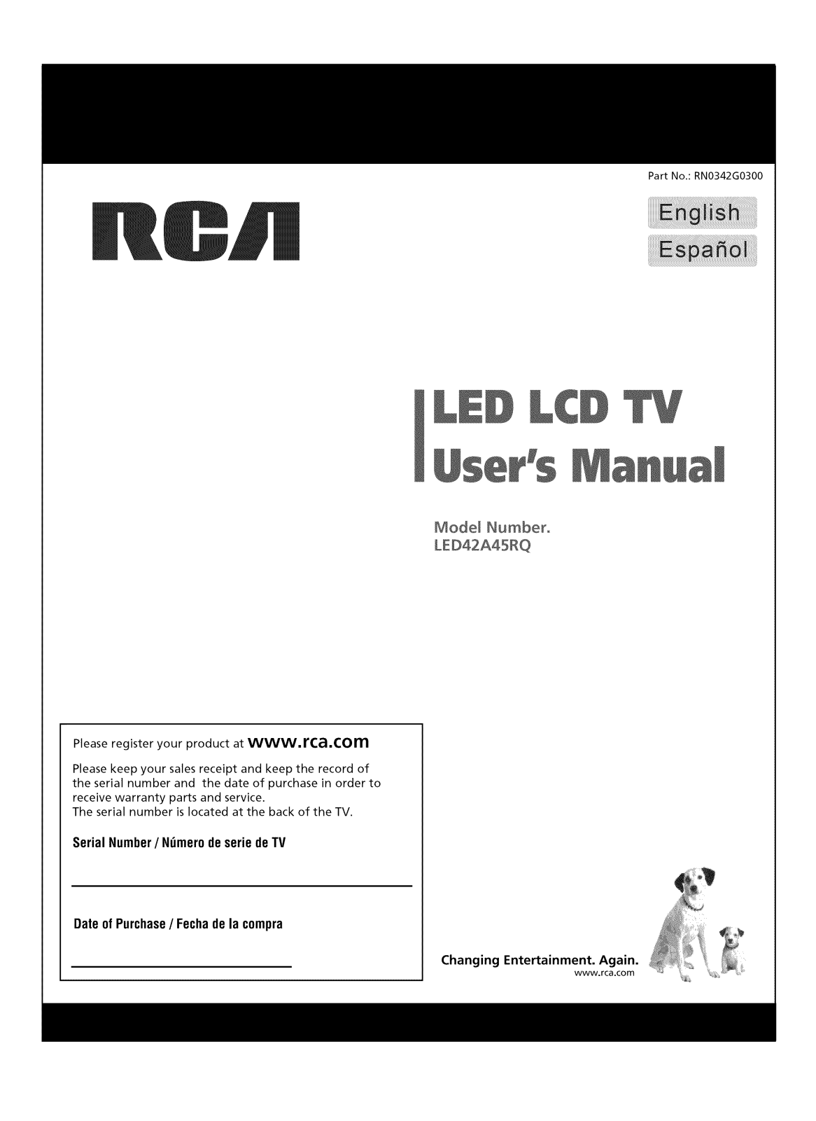 RCA LED42A45RQ Owner’s Manual