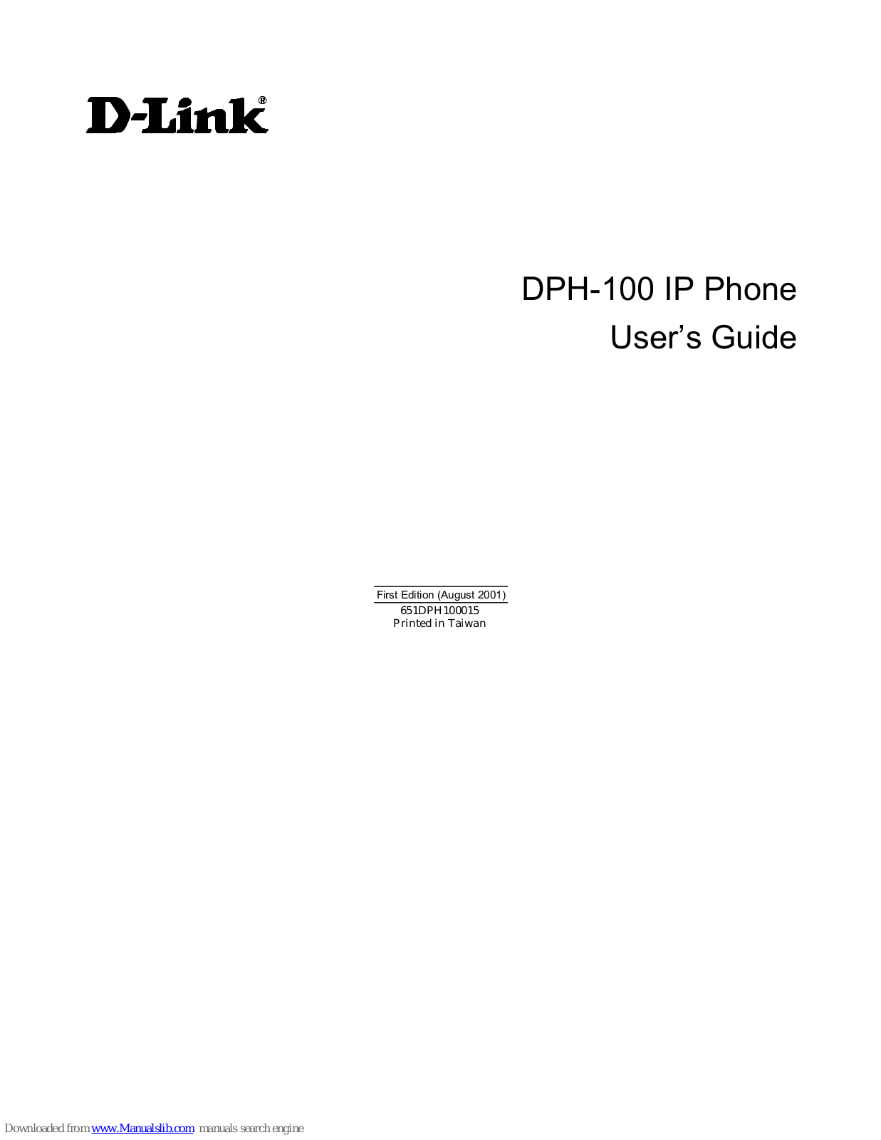 D-Link DPH-100 User Manual