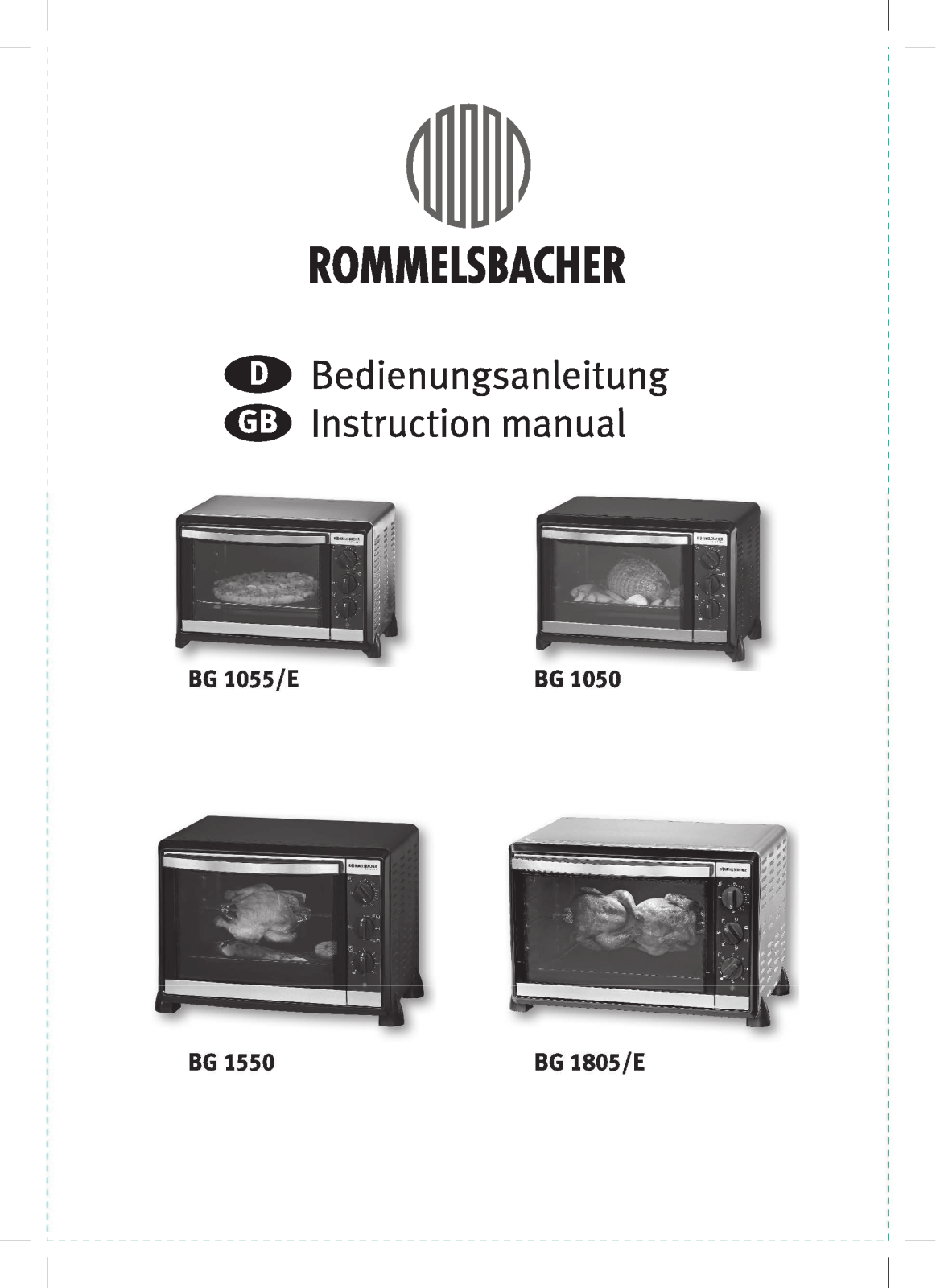 Rommelsbacher BG 1805-E Service Manual