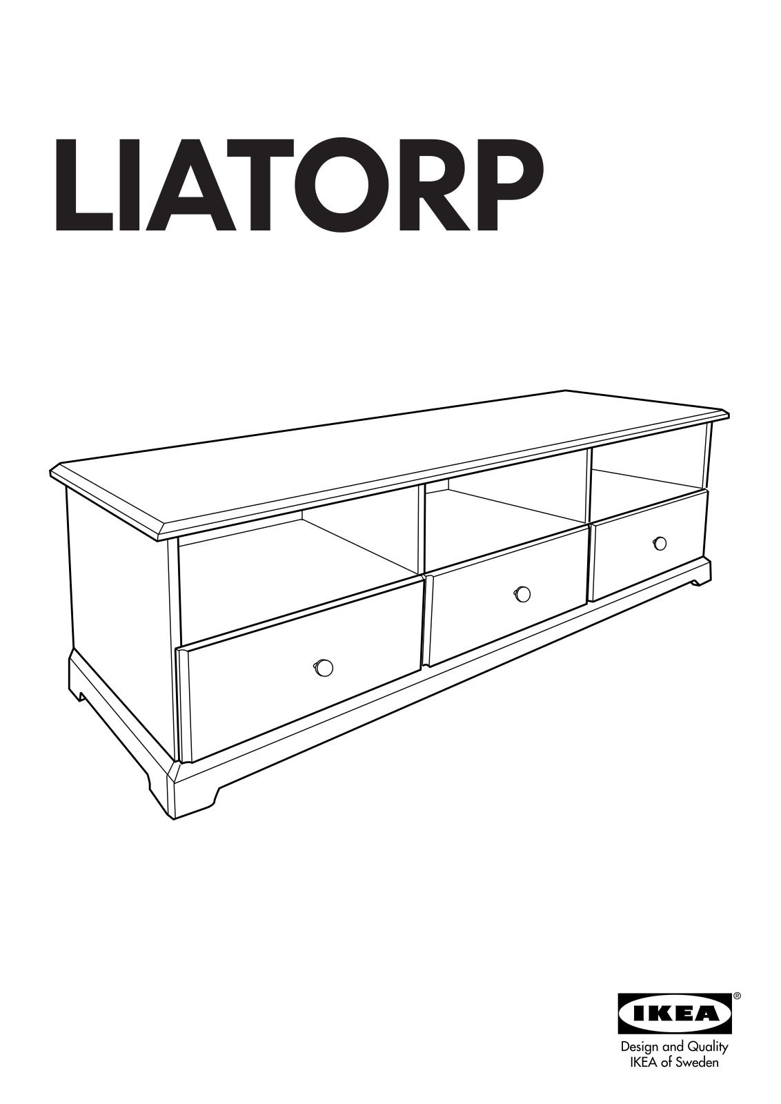 IKEA LIATORP TV UNIT 57 1-8X17 3-4 Assembly Instruction