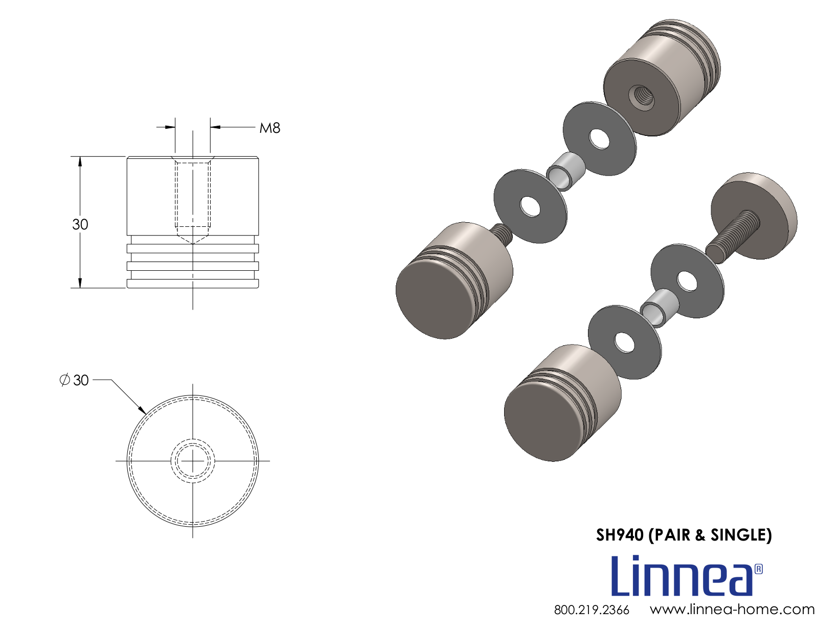 Linnea LNNE8664 Dimensions - ManualMachine.com