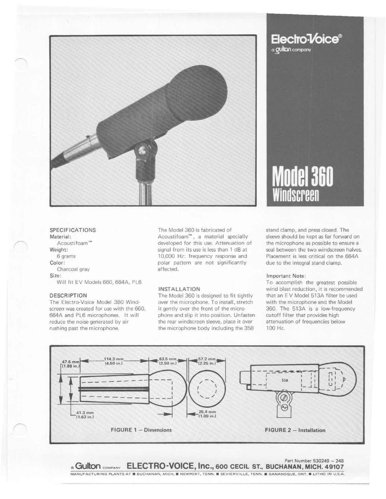 Electro-voice 360 User Manual