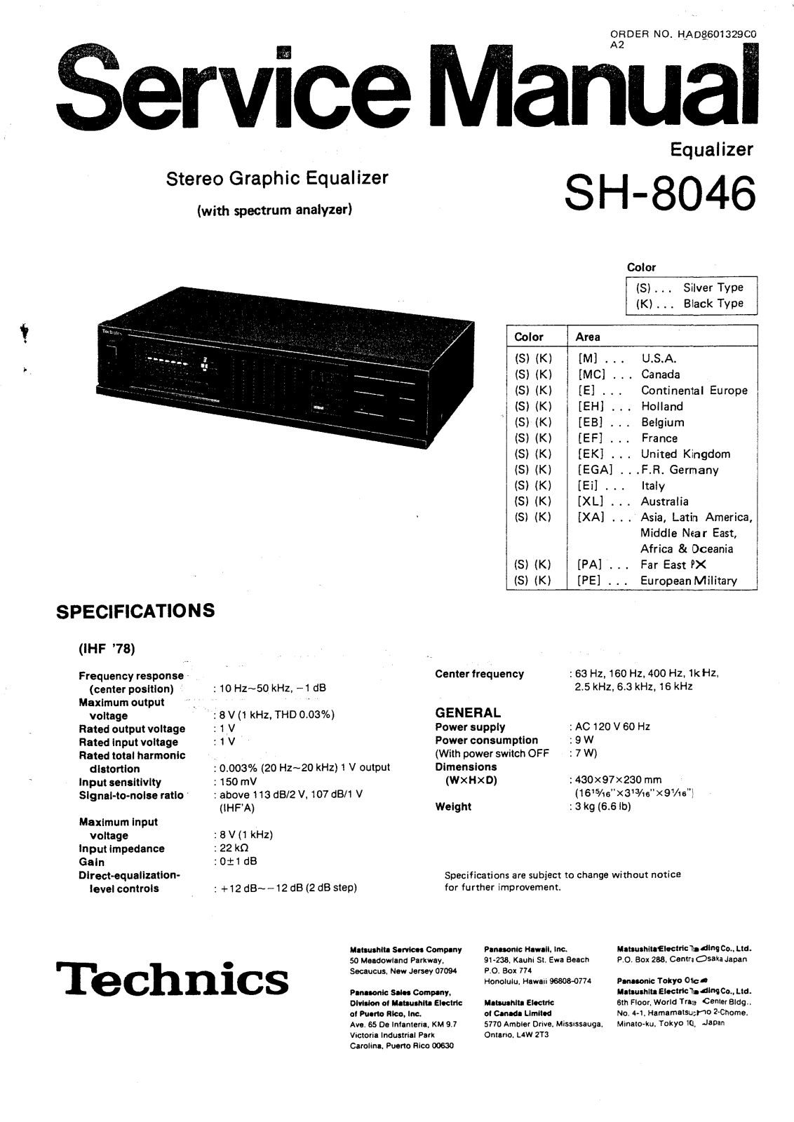 Technics SH-8046 Service Manual