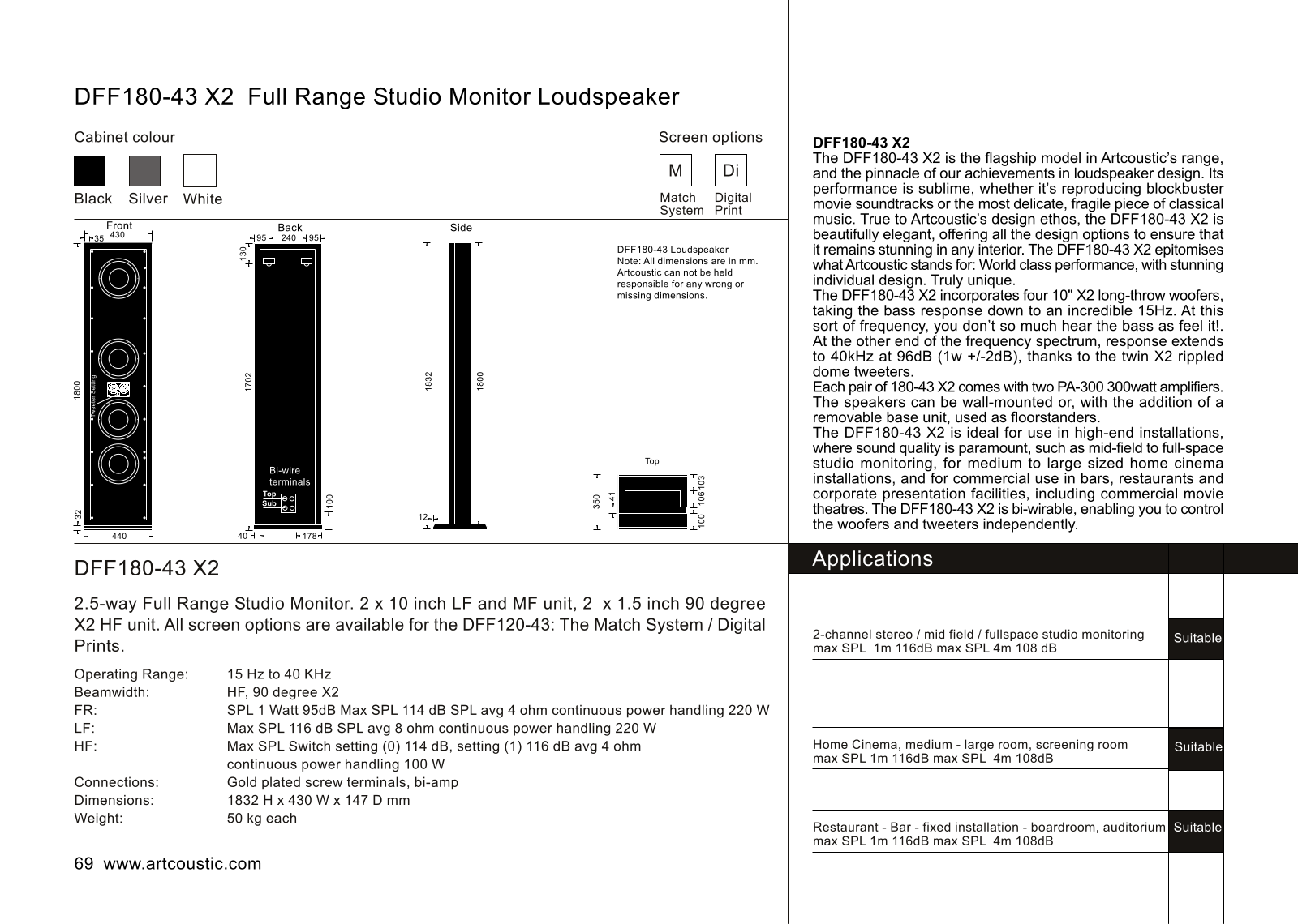 Artcoustic USA DFF-180.43-X-2 Brochure