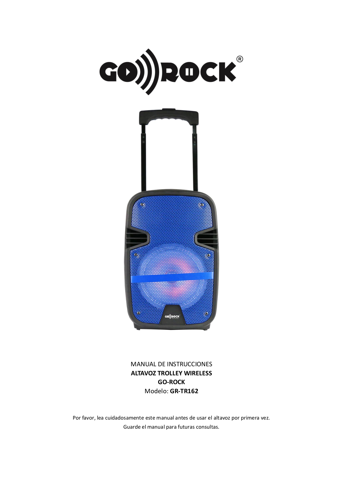 GoRock GR-TR162 User Manual