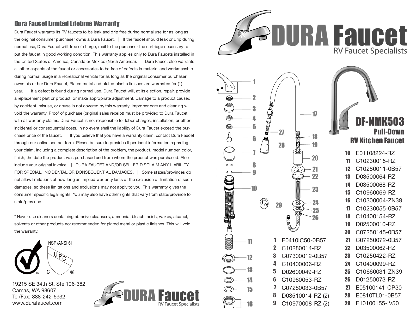 Dura Faucet DF-NMK503 User Manual