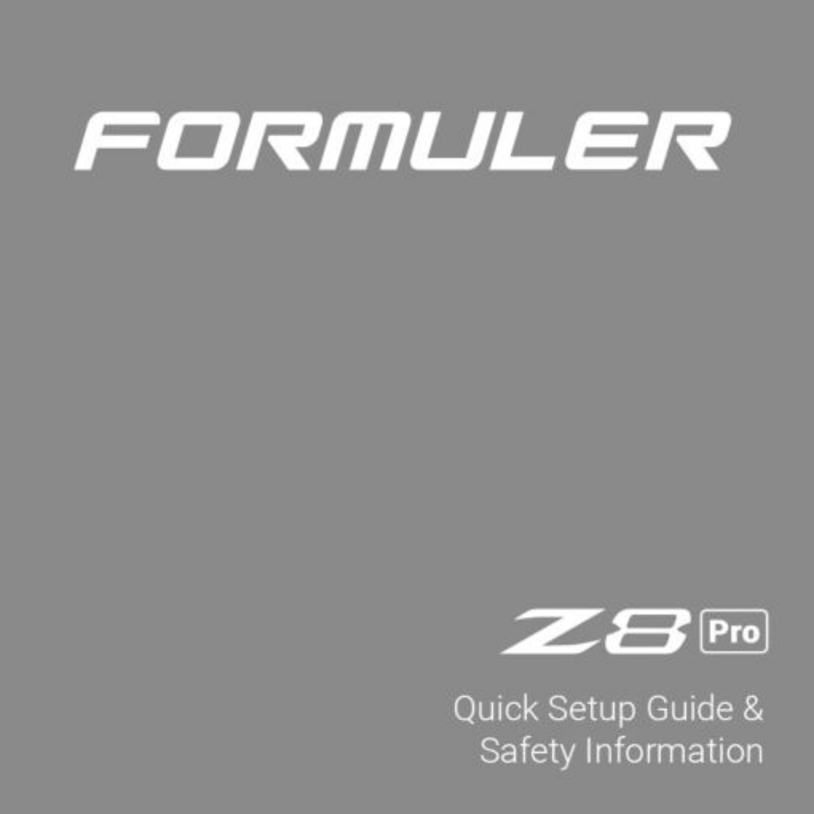 Formuler Z8 PRO User guide - ManualMachine.com