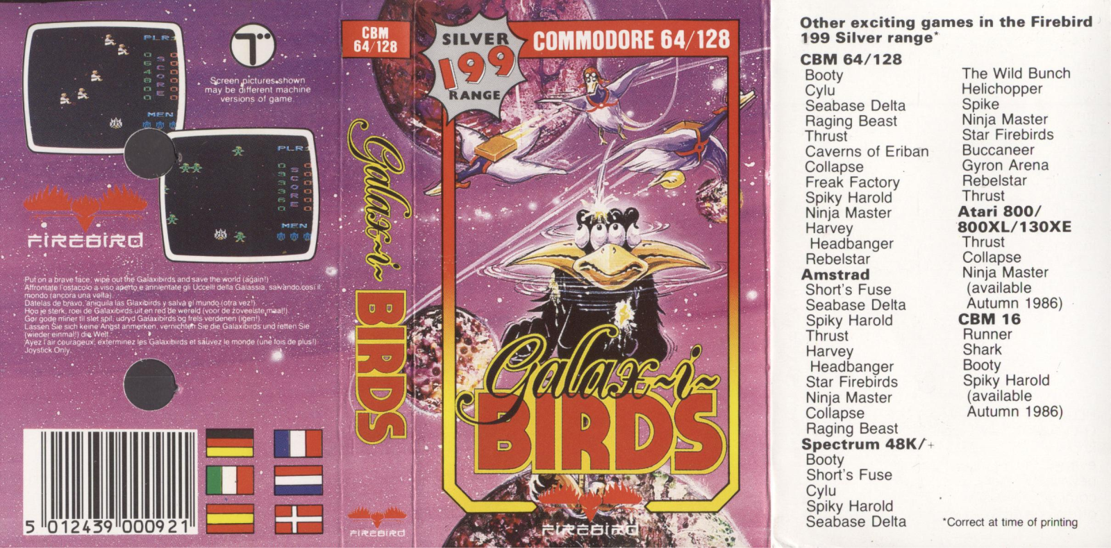 Firebird Software Galax-I-Birds (1986) User guide - ManualMachine.com