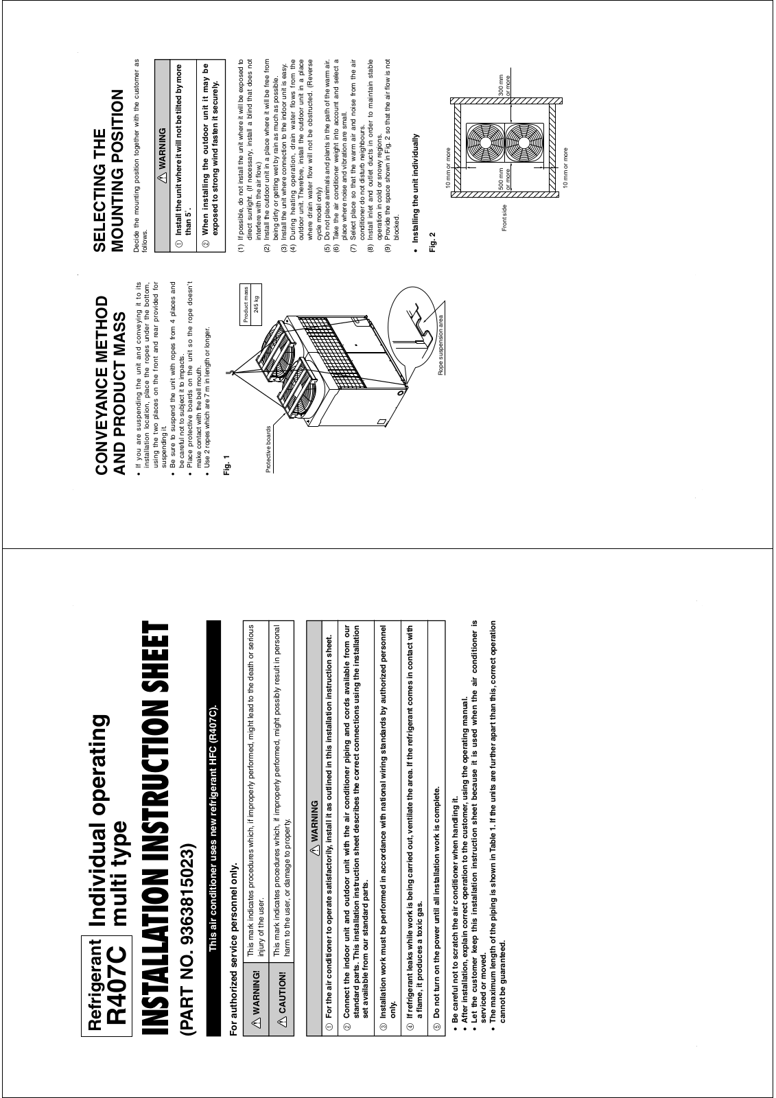 General AJGA90EATA, AJGA90TATA Installation Manual